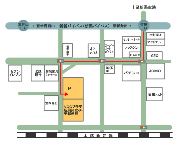 新潟卸センター周辺地図 新潟卸センター周辺地図