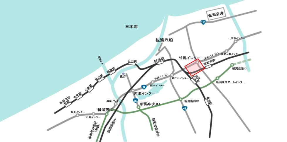 新潟卸センター広域地図